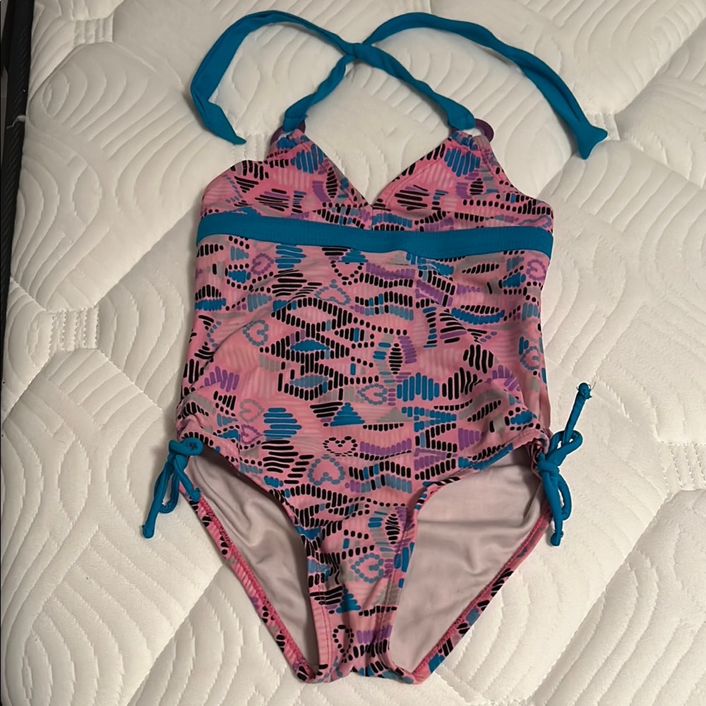Girl’s (6/6x) Joe Boxer  Blue One Piece Swimsuit